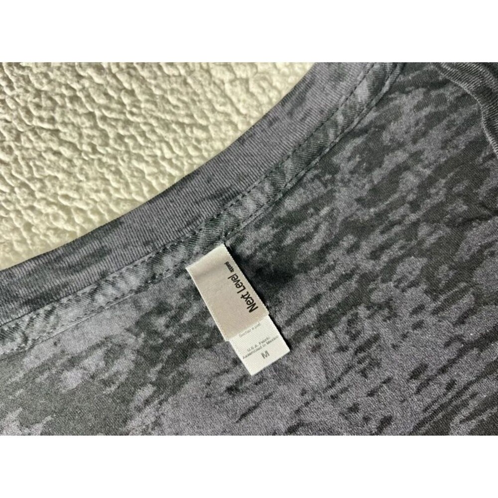 Vintage 2000s Next Level Rhinestone Cross Wing Grey Tshirt Womens Medium - Picture 6 of 8